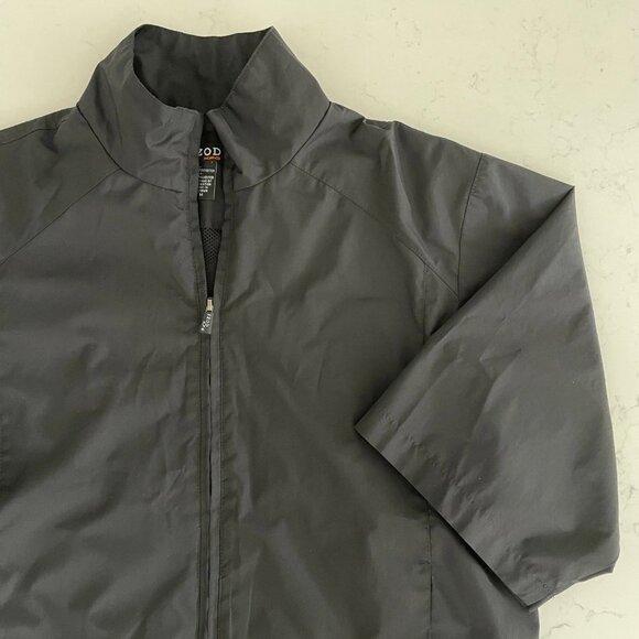 Izod XFG Athletic SS Zip Up High Collar Poly Golf Windbreaker Jacket Black Sz M - Picture 5 of 13